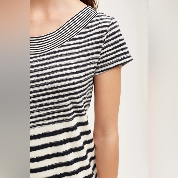 Anthropologie Maeve Haven Striped Coastal Nautical Quiet Luxury Preppy Dress - Picture 3 of 9